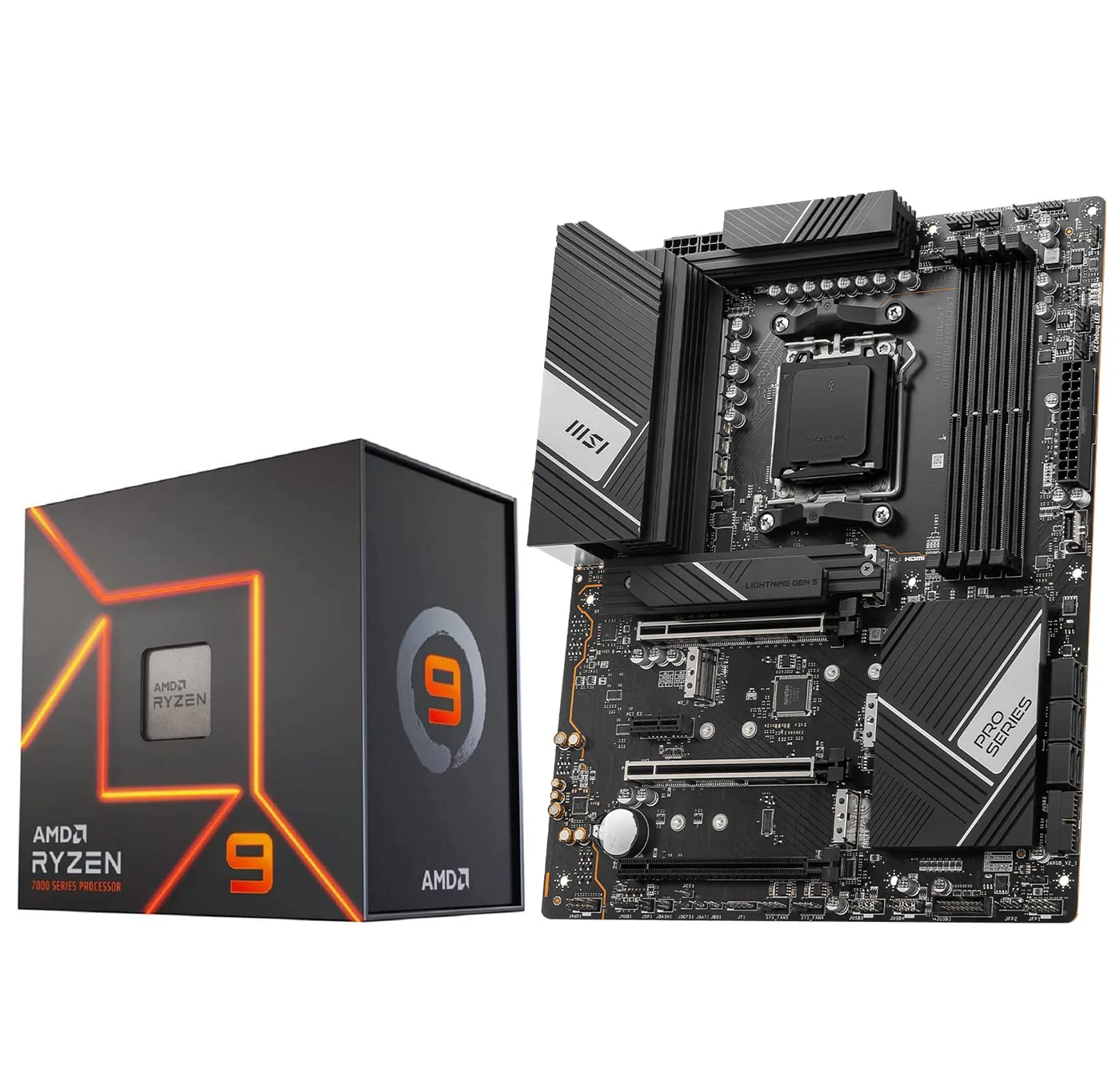 Less Used AMD Ryzen 9 Processor + ASUS ROG STRIX B550-F GAMING WIFI BOARD